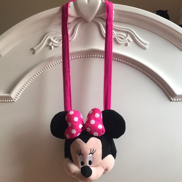Disney Minnie Mouse Plush Face Girls Purse - Picture 2 of 5